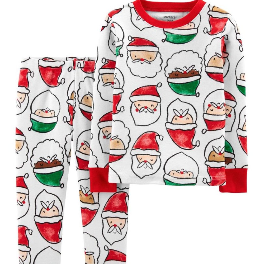 CARTER"S 2-Piece Santa 100% Snug Fit Cotton PJs 12M NWT